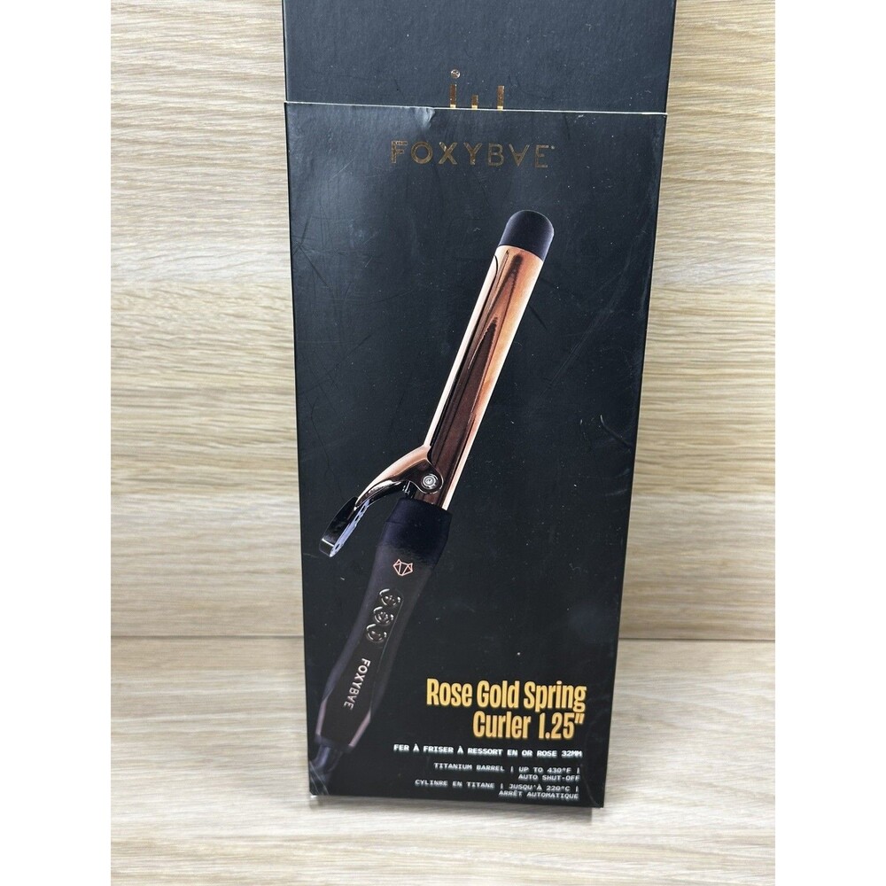 FoxyBae Wanderlux 32mm Rose Gold Titanium Curling Wand ROSE 450F Wand